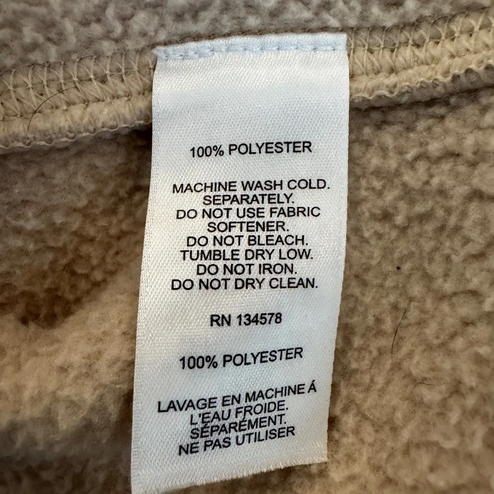 Vineyard Vines Stillwater Sherpa 1/4 Quarter Zip Cream Navy Boys Size 7 4‎